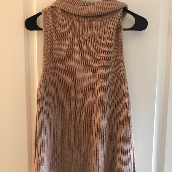 Tan Cowl Neck Tank Top - Picture 3 of 3